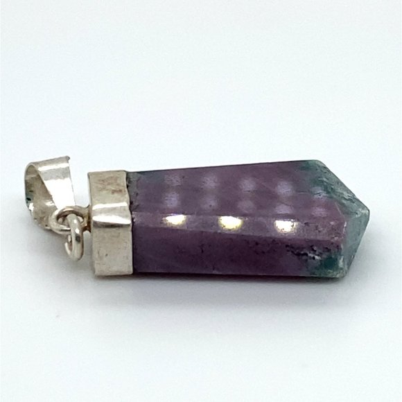 Ruby In Zoisite 22.30ct Solid 925 Sterling Silver Pendant - Picture 3 of 6